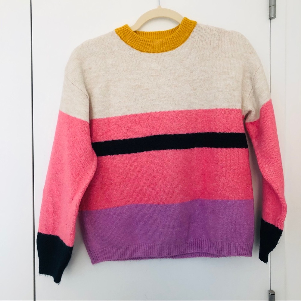 Zara Kids Fancy Collection Color Block Sweater